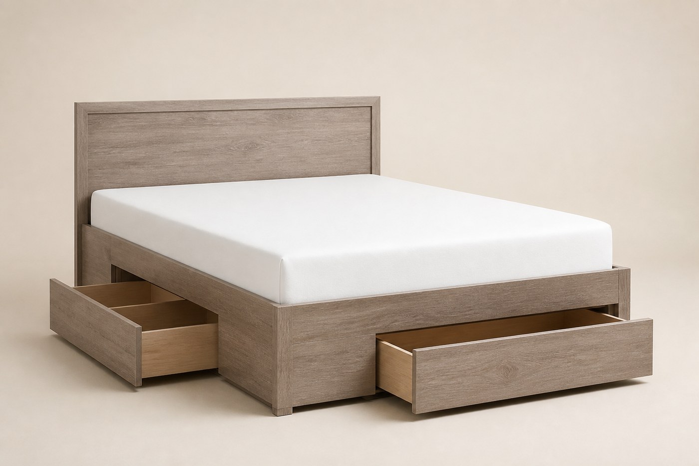 Full Storage Bed, driftwood oak, currently unavailable